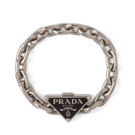 prada silver chain bracelet